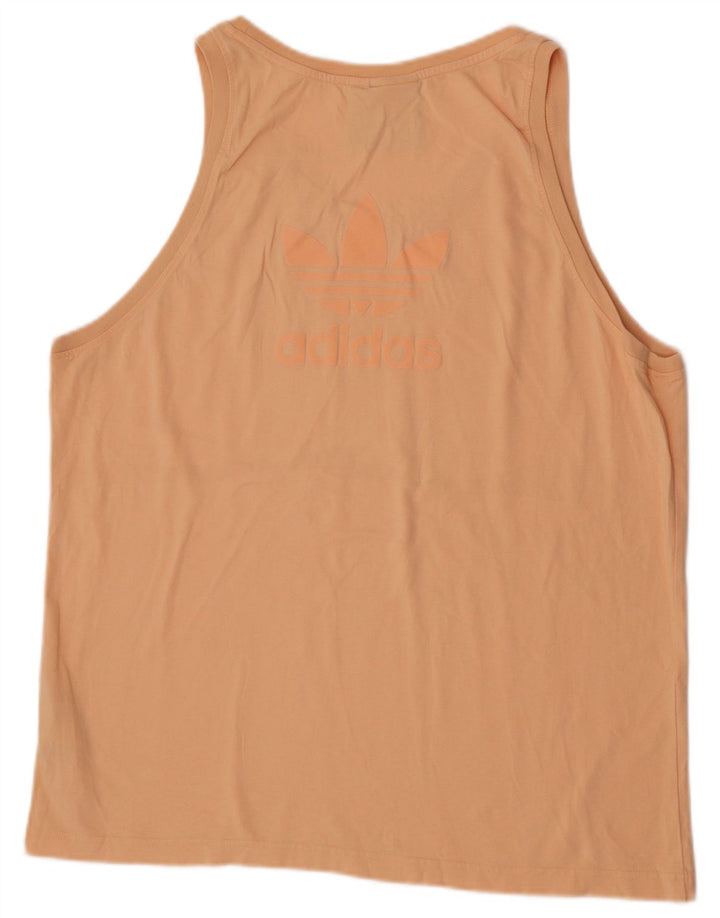 Canotta Adidas da uomo XL in cotone arancione