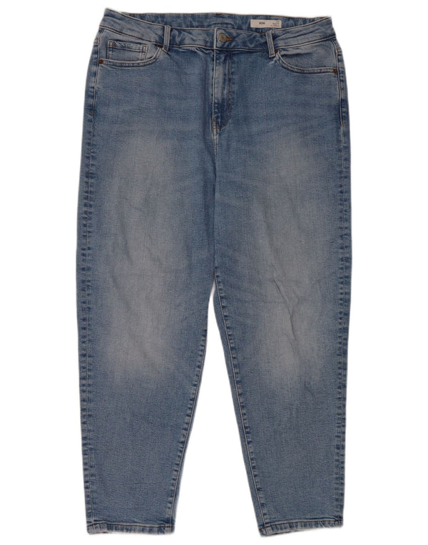 Jeans affusolati a vita alta da donna Marks & Spencer UK 16 Large W32 L25 Blu