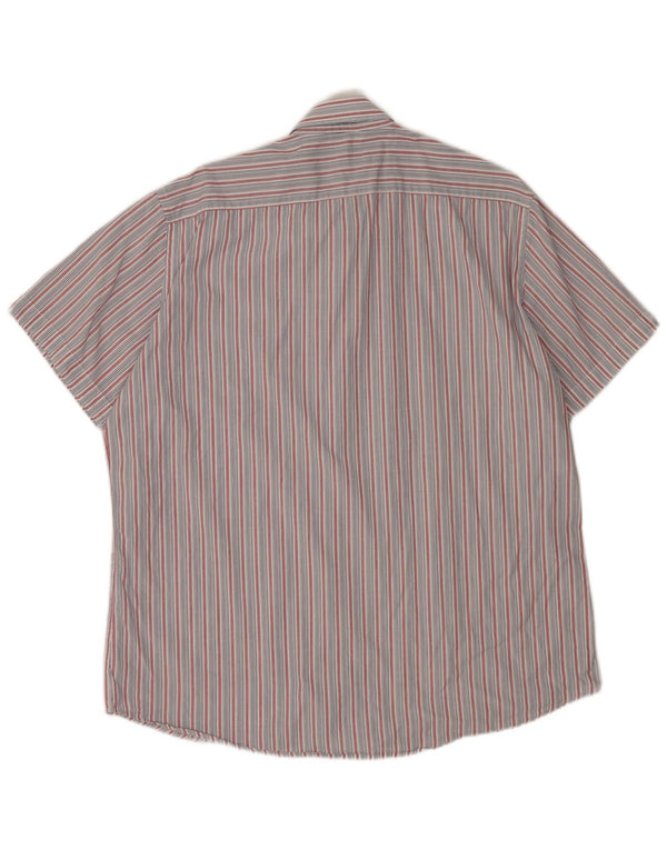 CARRERA Camicia da uomo a maniche corte vestibilità regolare 2XL a righe blu
