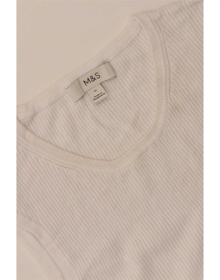 Canotta da donna Marks & Spencer UK 14 medio bianco