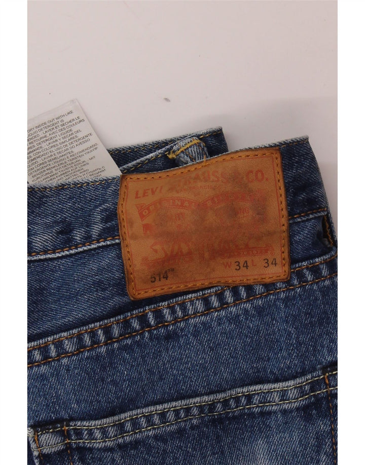 LEVI'S Jeans dritti da uomo 514 W34 L34 cotone blu