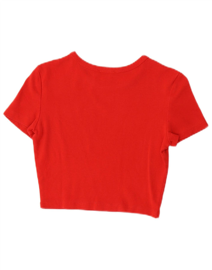 T-shirt corta da donna ZARA UK 8 piccola rossa