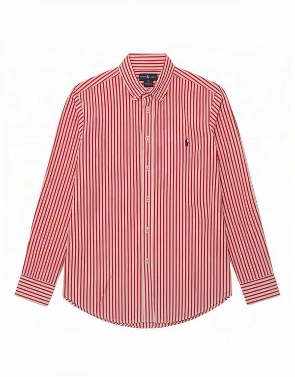 Camicia Ralph Lauren da ragazzo 15-16 anni in cotone gessato rosso
