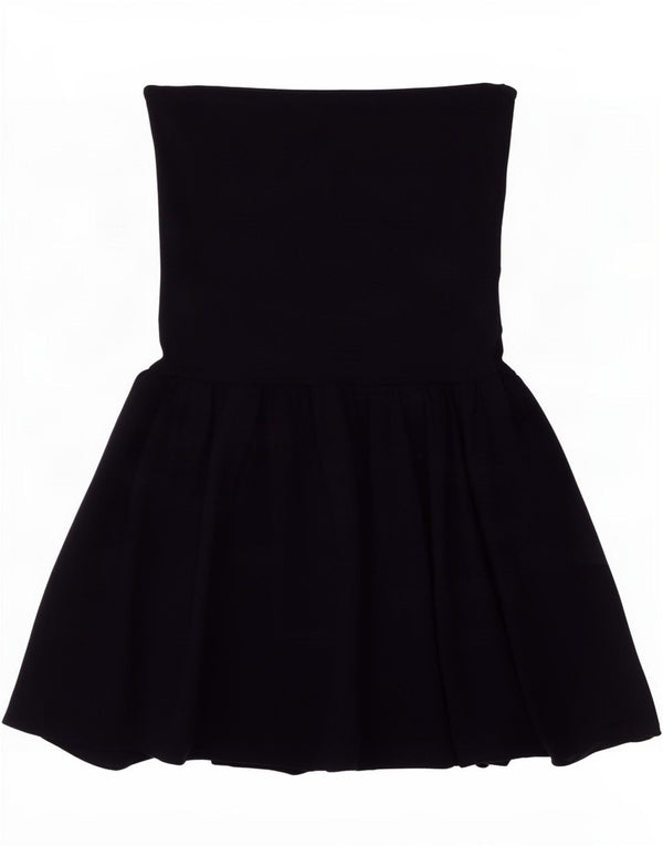 Zara Womens Strapless Dress UK 8 Small Navy Blue Viscose