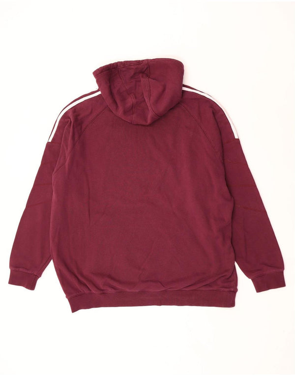 Felpa con cappuccio da uomo Adidas XL in cotone color block marrone