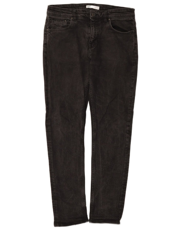 Jeans slim da uomo Zara EU 42 Large W32 L31 cotone nero