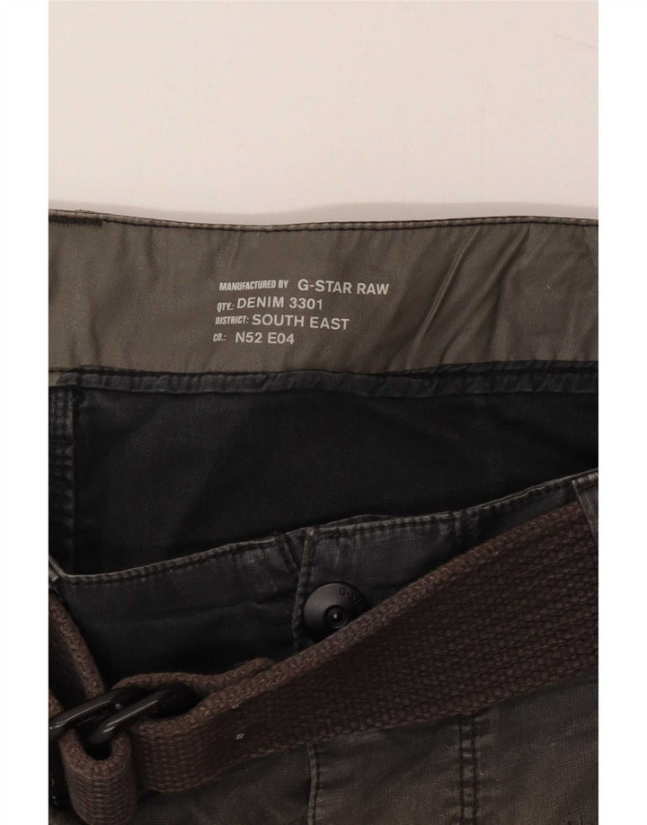 G-Star Pantaloncini cargo con grafica da uomo grandi W36 Khaki