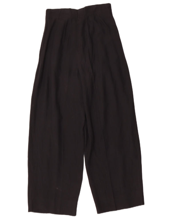 Pantaloni casual a gamba larga da donna Marella UK 12 Medium W26 L29 Nero