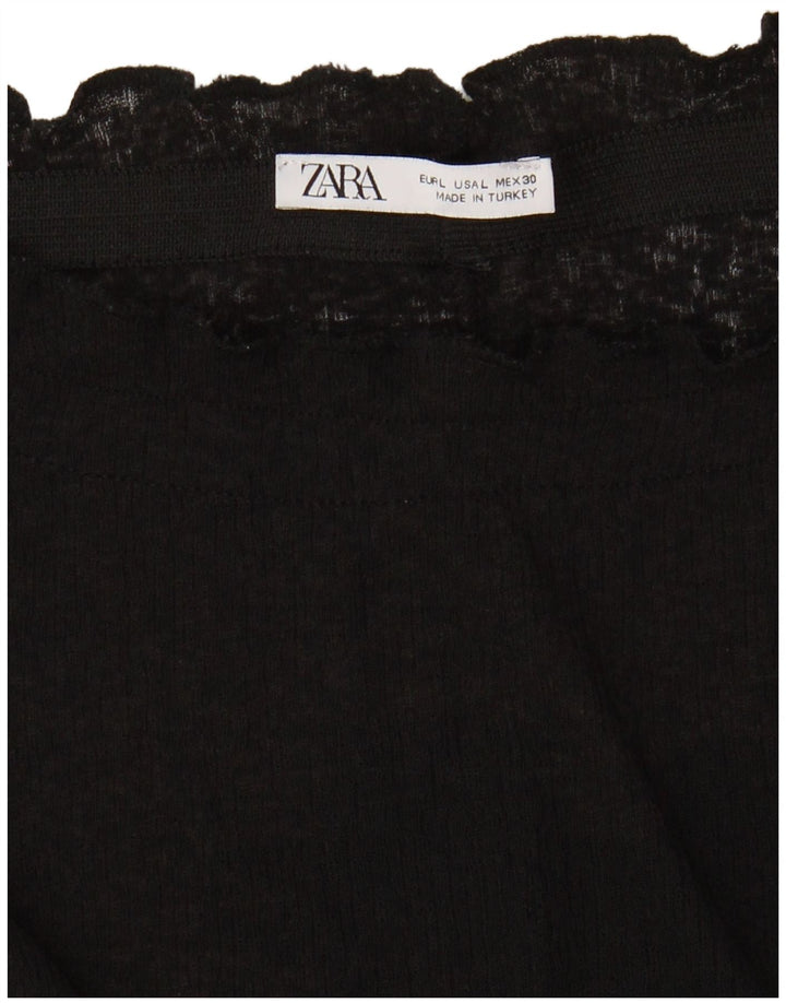 Top Camicetta Senza Maniche da Donna ZARA UK 16 Large Nero