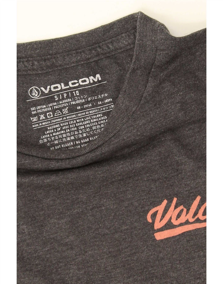 T-shirt grafica da uomo Volcom Top piccola in cotone grigio
