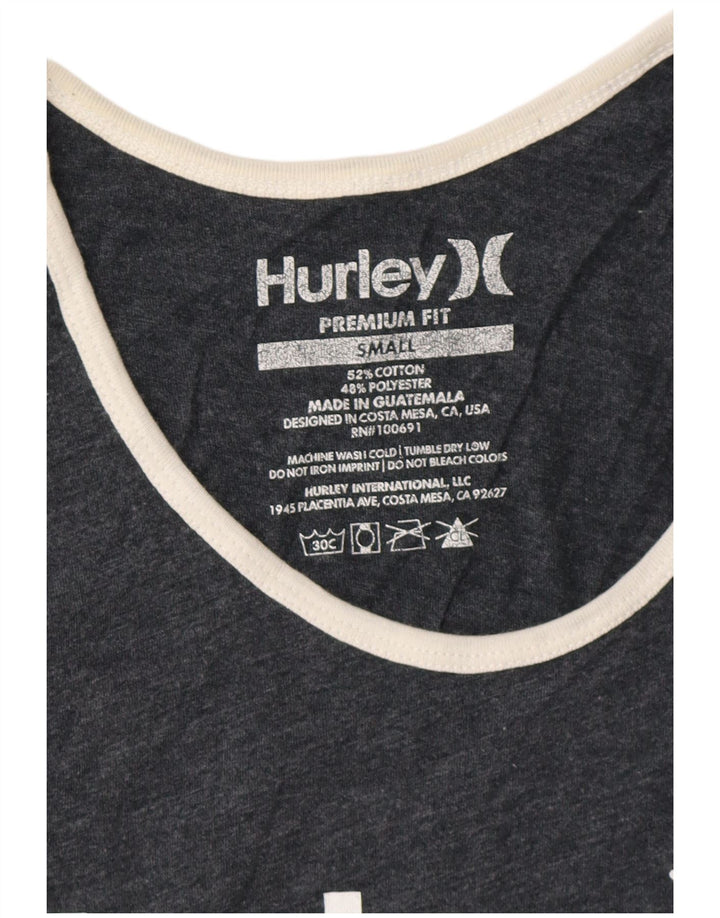 HURLEY Canottiera grafica da uomo con vestibilità premium, piccola, in cotone grigio screziato