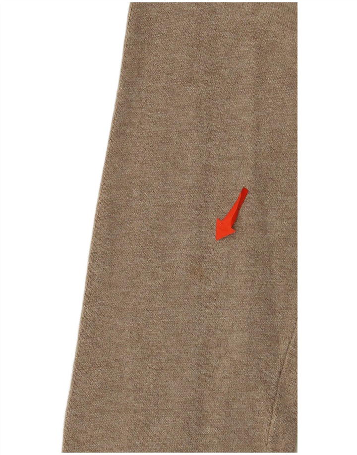 Maglione Zara da donna con scollo a V UK 12 Rayon beige medio
