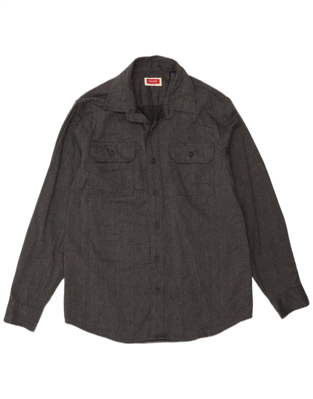 Camicia da uomo Wrangler in cotone grigio medio