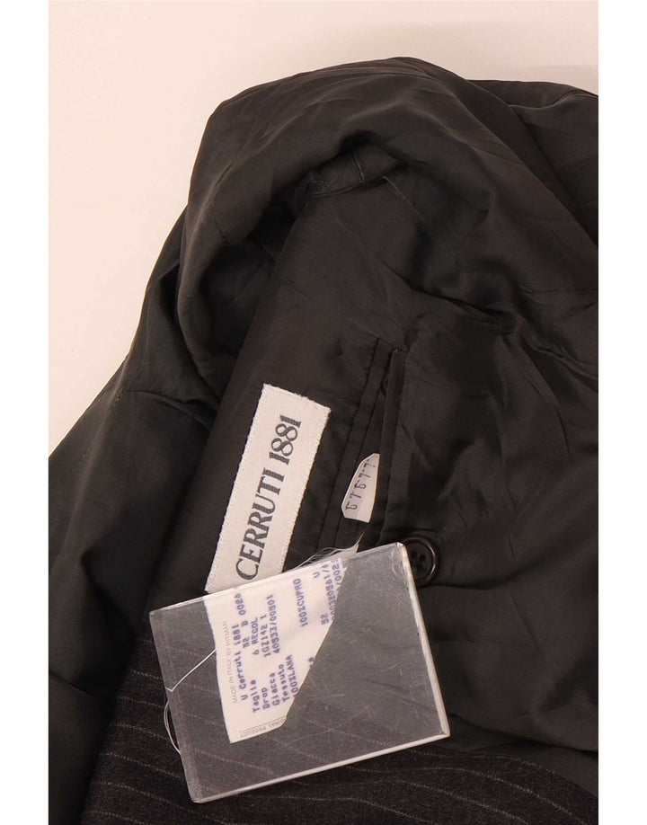 Giacca Blazer da Uomo a 3 Bottoni Cerruti 1881 IT 52 XL Lana a Righe Grigie