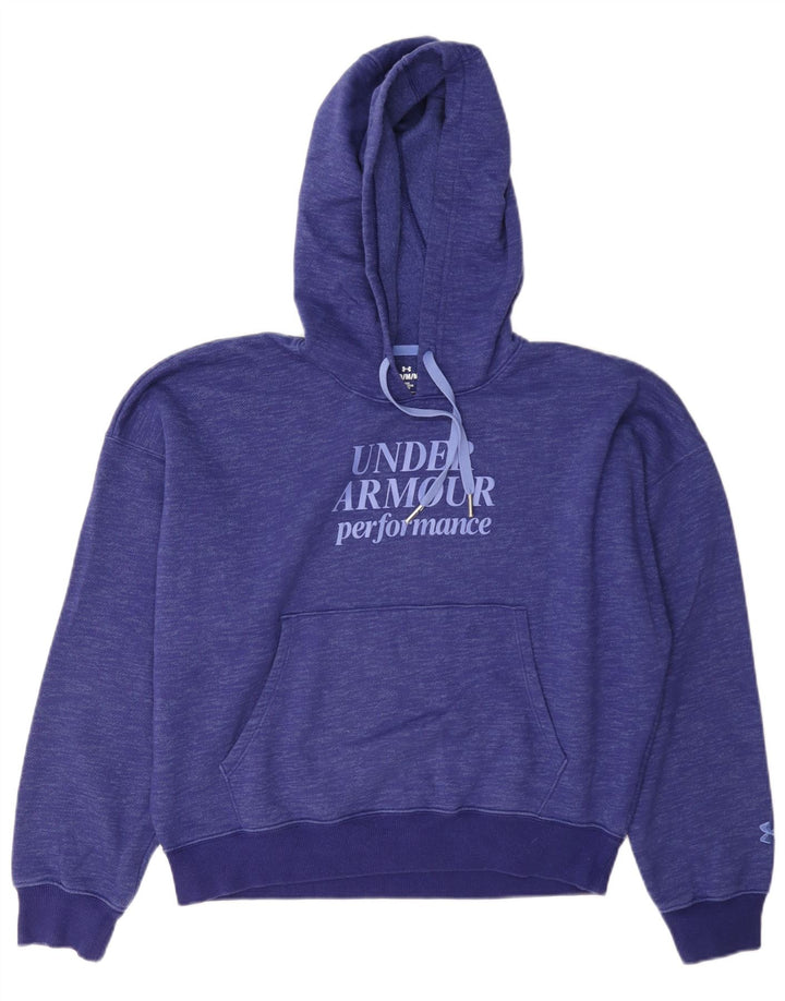Felpa con cappuccio oversize grafica da donna Under Armour UK 14 medio blu navy
