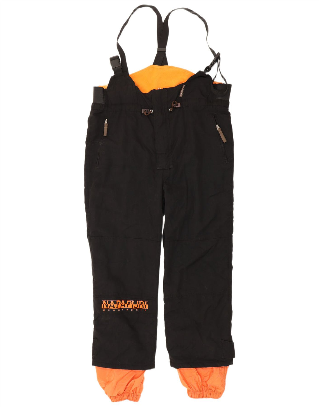 Pantaloni da sci con salopette grafica da uomo Napapijri 2XL neri in poliammide