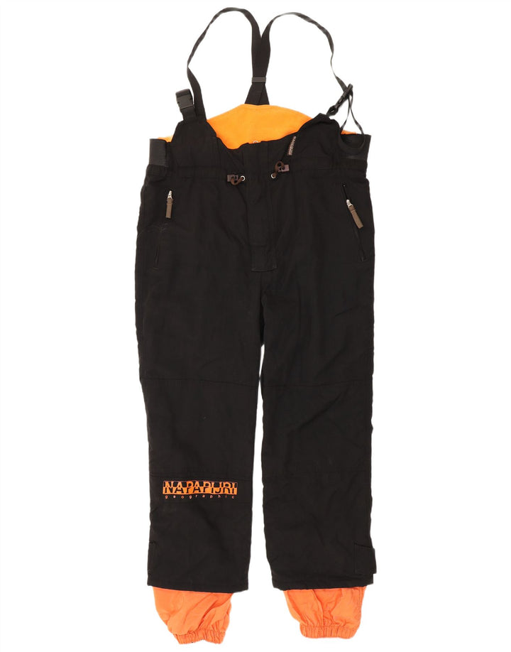 Pantaloni da sci con salopette grafica da uomo Napapijri 2XL neri in poliammide