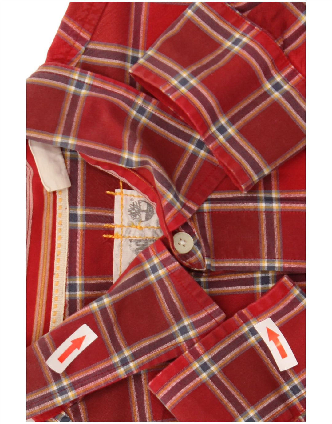 Camicia da uomo Timberland in cotone a quadri rossi grandi