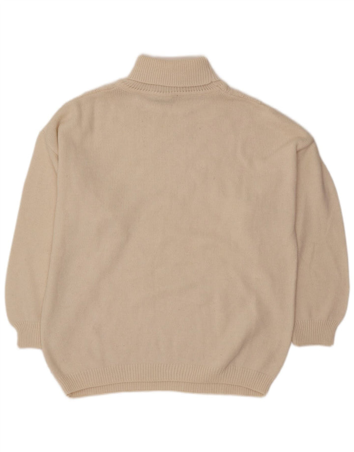Maglione maglione da uomo a collo alto Pimet XL in lana bianca