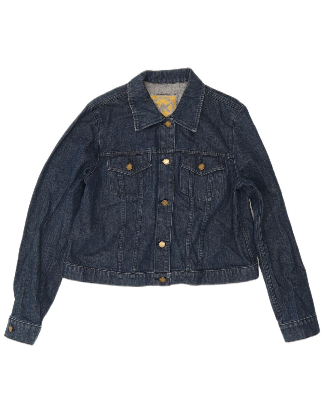 MICHAEL KORS Giacca corta in denim da donna UK 18 XL Cotone blu