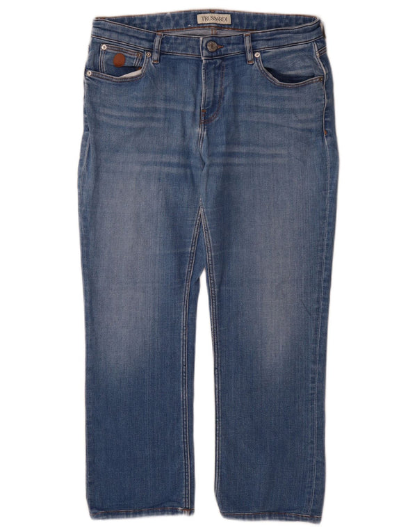 Jeans Cropped Donna Trussardi W28 L25 Cotone Blu