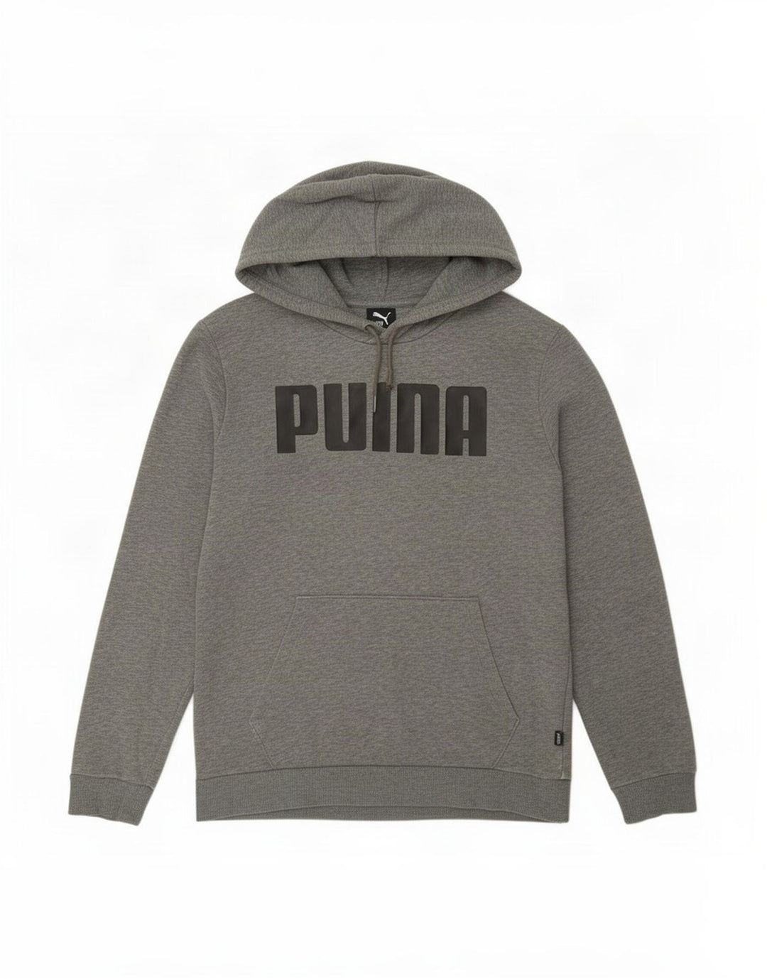 Felpa con cappuccio grafica da uomo Puma piccola grigia