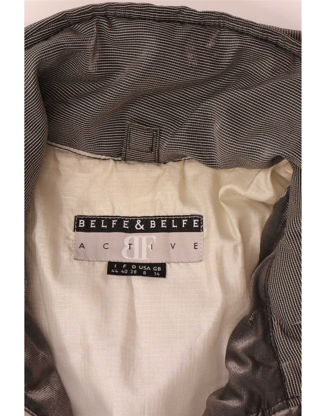 Giacca imbottita oversize con cappuccio Belfe & da donna UK 14 Colorblock grigio medio