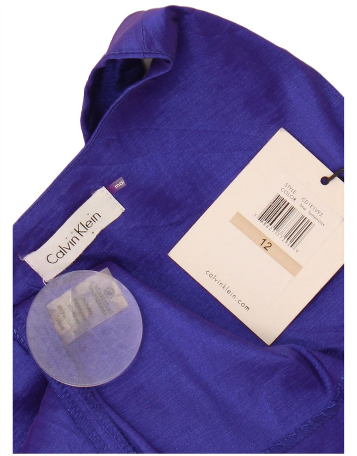 CALVIN KLEIN Abito da donna senza maniche a trapezio US 12 Poliestere viola medio