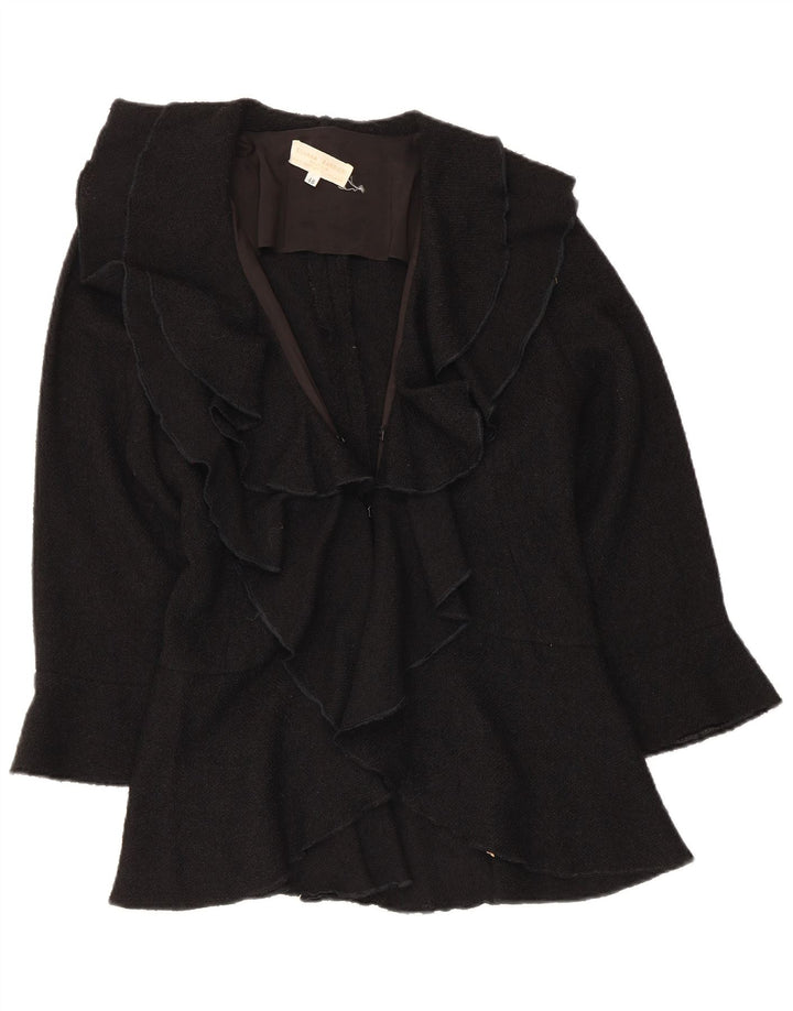 Vintage Womens Blazer Jacket IT 48 XL Black Wool