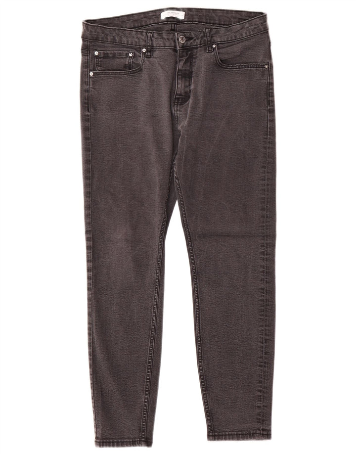 Jeans slim da donna Zara EU 42 Large W32 L26 Grigio