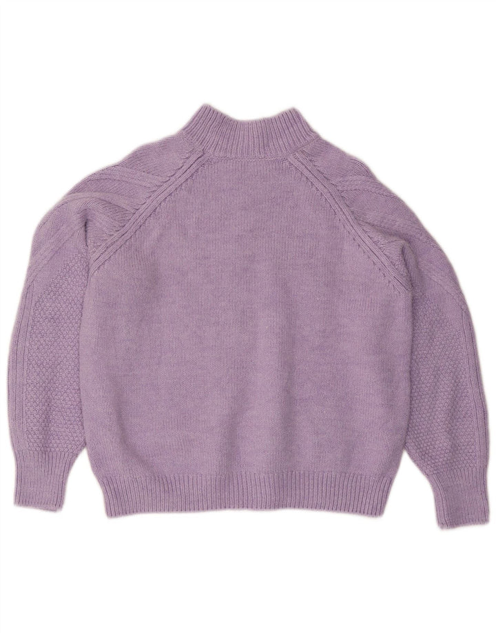 Maglione maglione a collo alto da donna Marks & Spencer UK 14 Viola medio