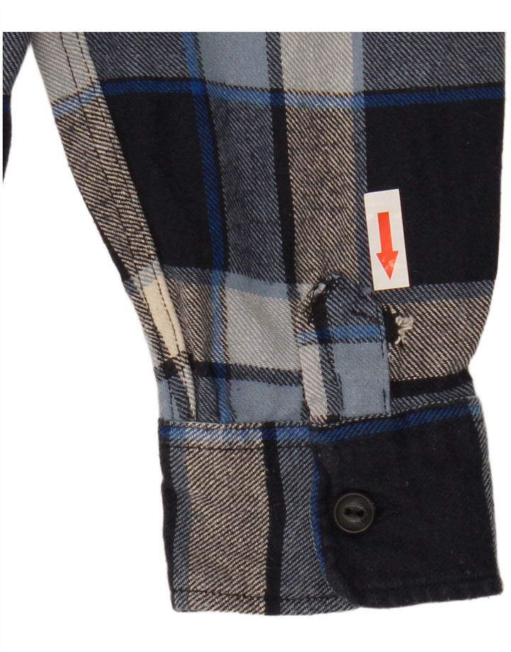 Camicia Gap da uomo in flanella XS in cotone scozzese blu