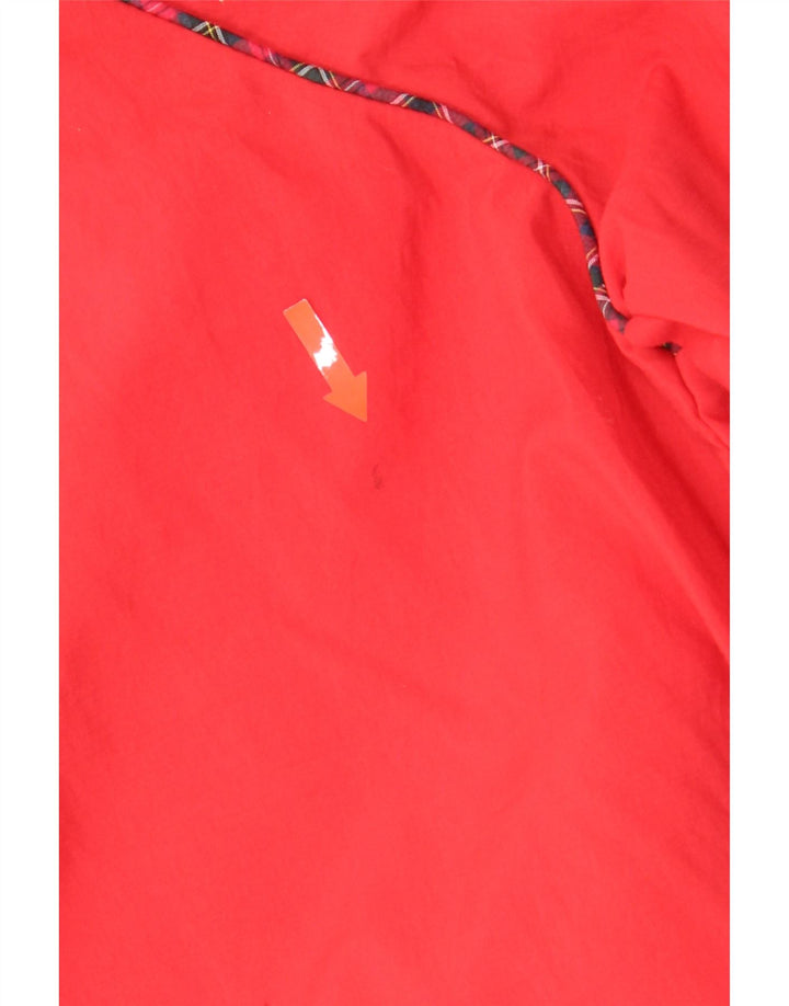 VINTAGE Mens Pullover Windbreaker Jacket UK 38 Medium Red Vintage Vintage and Second-Hand Vintage from Messina Hembry 