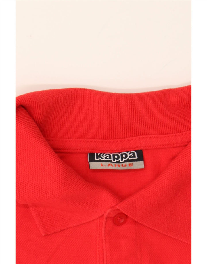 KAPPA Mens Polo Shirt Large Red Cotton Vintage Kappa and Second-Hand Kappa from Messina Hembry 