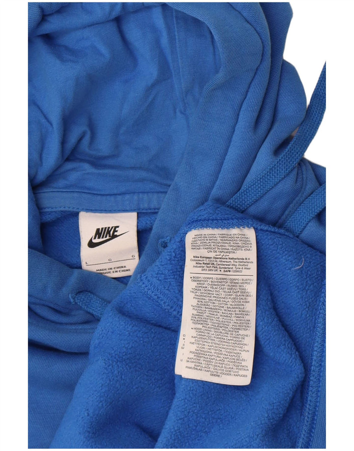 Felpa con cappuccio da uomo Nike Large in cotone blu