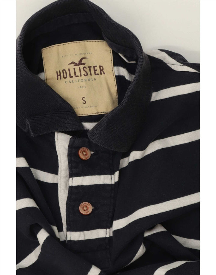 Polo Hollister da uomo piccola a righe blu navy