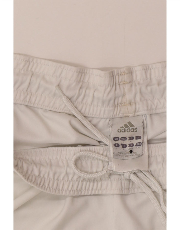 Pantaloncini sportivi Adidas Climalite da uomo grandi in poliestere bianco