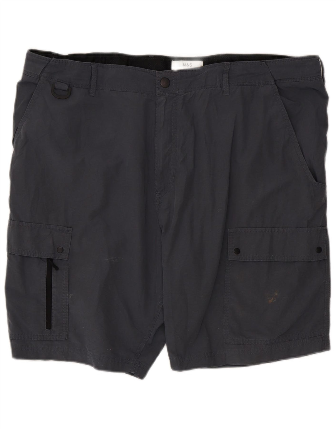 Pantaloncini cargo da uomo Marks & Spencer W44 2XL cotone blu navy