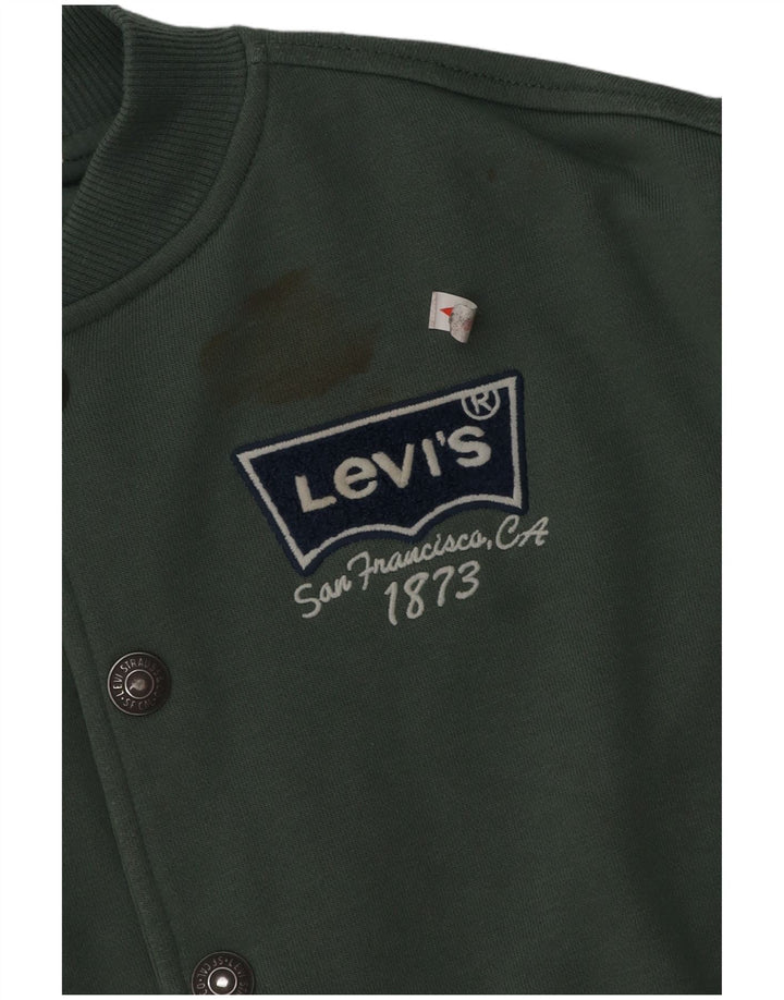 Giacca college grafica per ragazzi Levi's 7-8 anni in cotone color block verde