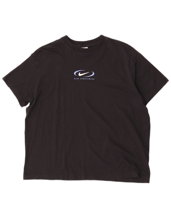 T-shirt grafica da uomo Nike Top grande in cotone nero