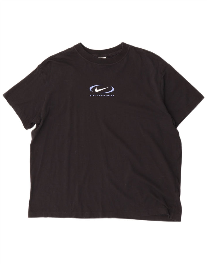 T-shirt grafica da uomo Nike Top grande in cotone nero