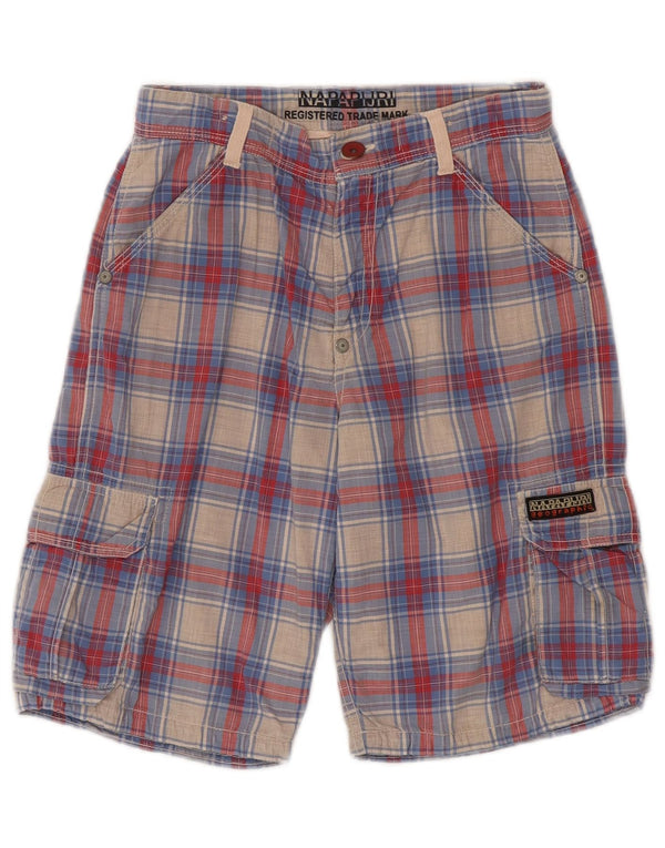 Pantaloncini cargo da bambino Napapijri 9-10 anni W24 in cotone a quadri multicolore