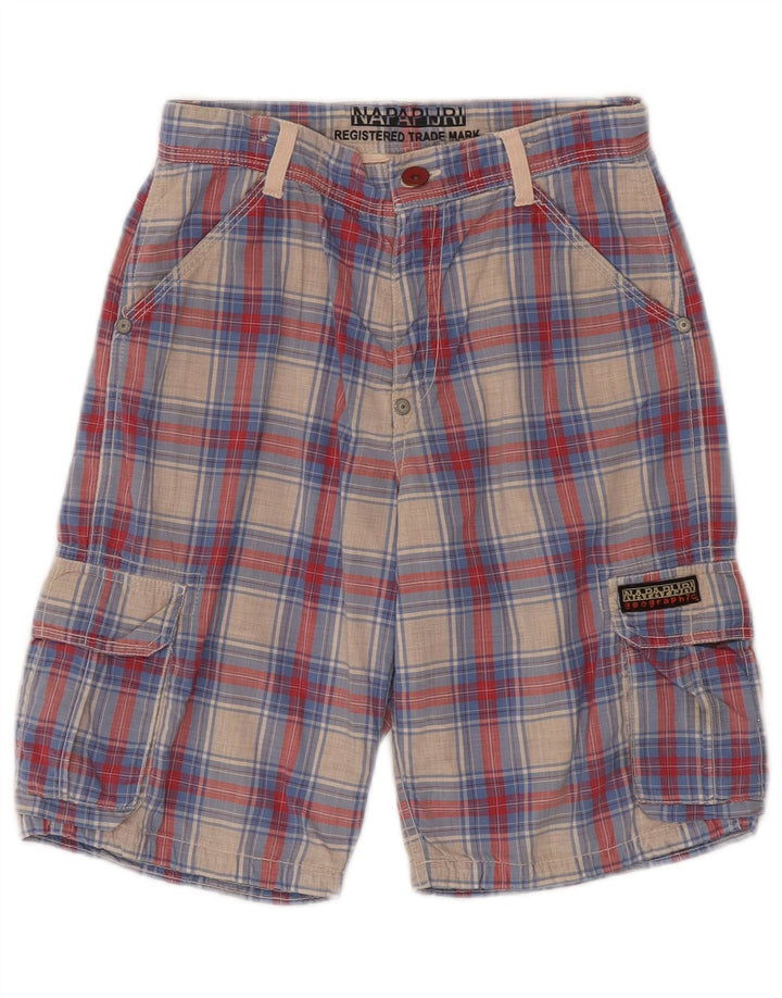 Pantaloncini cargo da bambino Napapijri 9-10 anni W24 in cotone a quadri multicolore