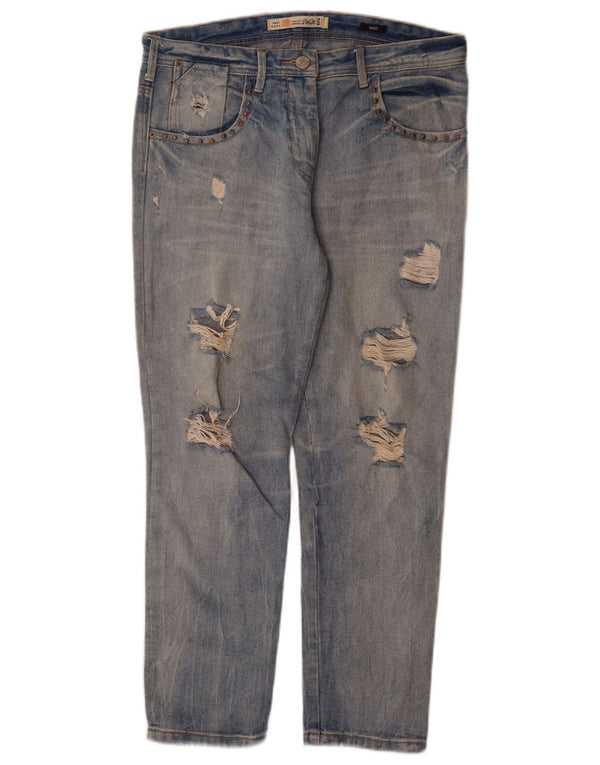 Jeans slim a vita alta Trafaluc da donna Zara EU 38 Small W28 L29 Blu
