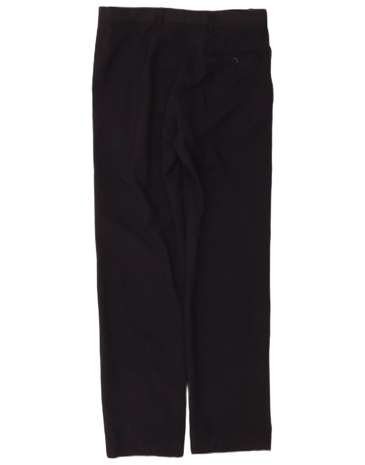 Pantaloni chino dritti regolari da uomo Marks & Spencer W32 L33 Blu Navy