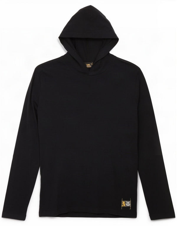 Lee Mens Hooded Top Long Sleeve Large Black Cotton