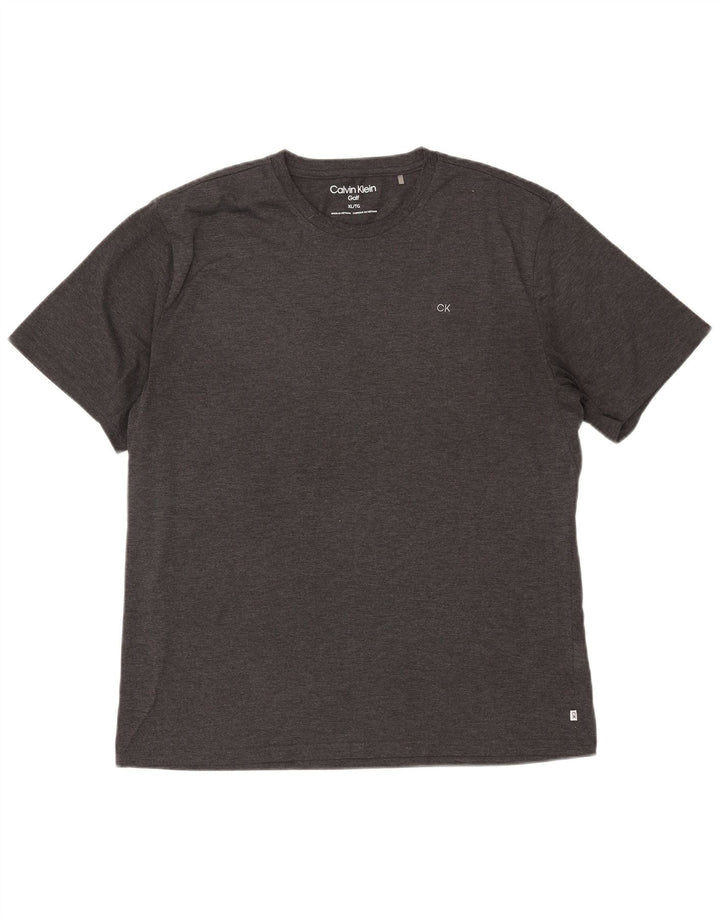 T-shirt da uomo Calvin Klein Top XL poliestere grigio