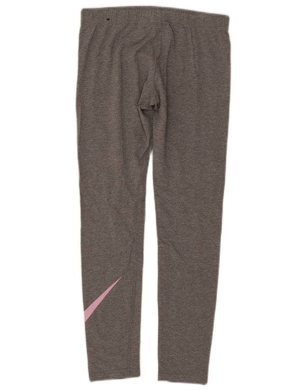 Nike Leggings aderenti con grafica per ragazze 12-13 anni Large Grey Cotton