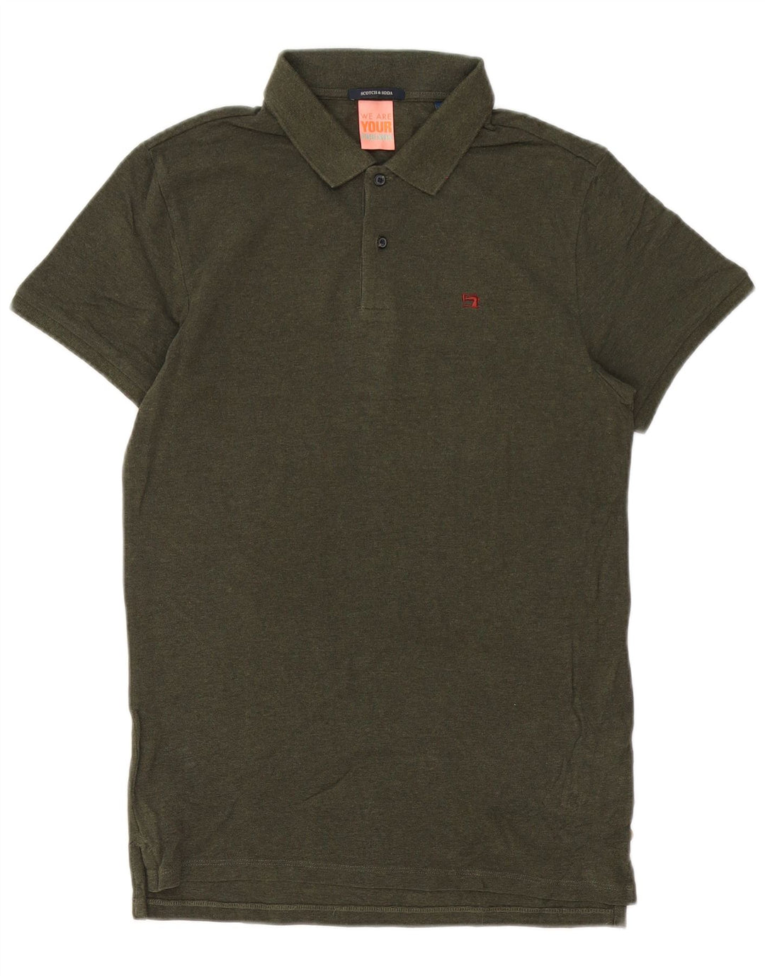 Polo da uomo Scotch & Soda in cotone verde medio