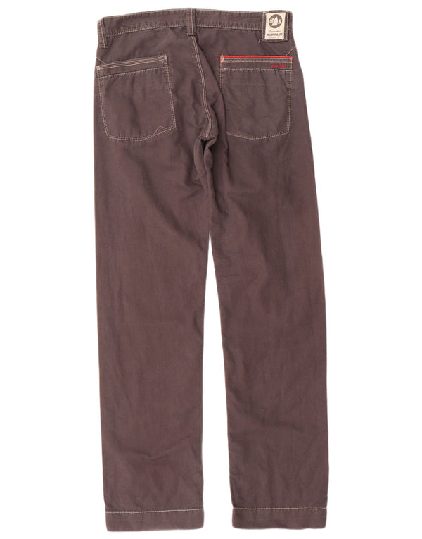 Pantaloni casual dritti da uomo Murphy & Nye W31 L32 in cotone marrone